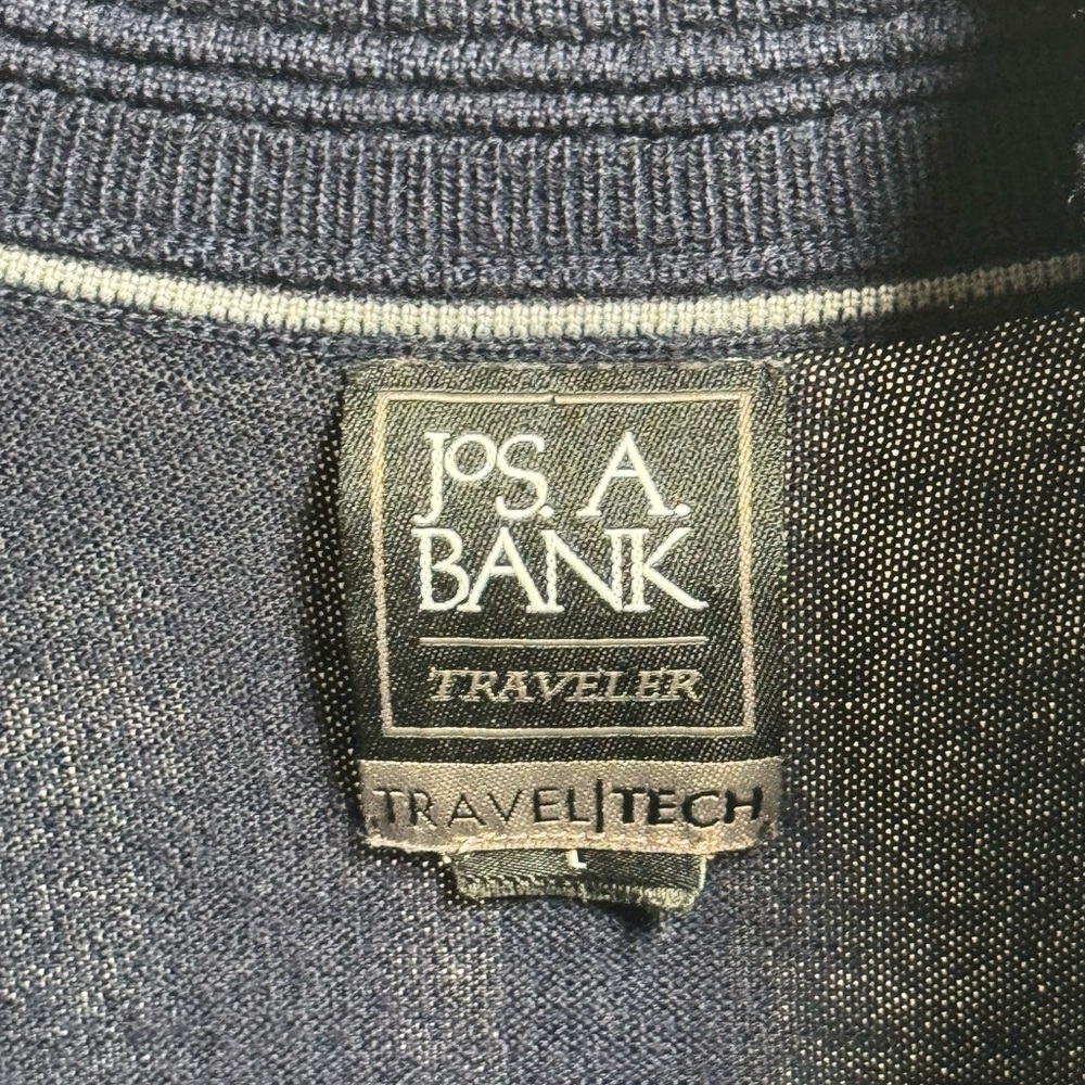 Jos. A. Bank Men's Dark Blue Zip-Up Sweater | Large - Picture 2 of 4
